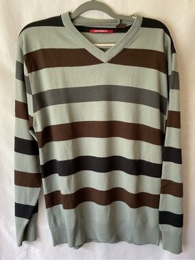 Unionbay Men's V-Neck Striped Sweater